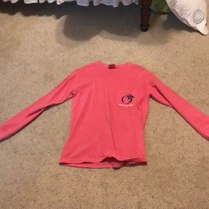 A small pink long sleeve t shirt